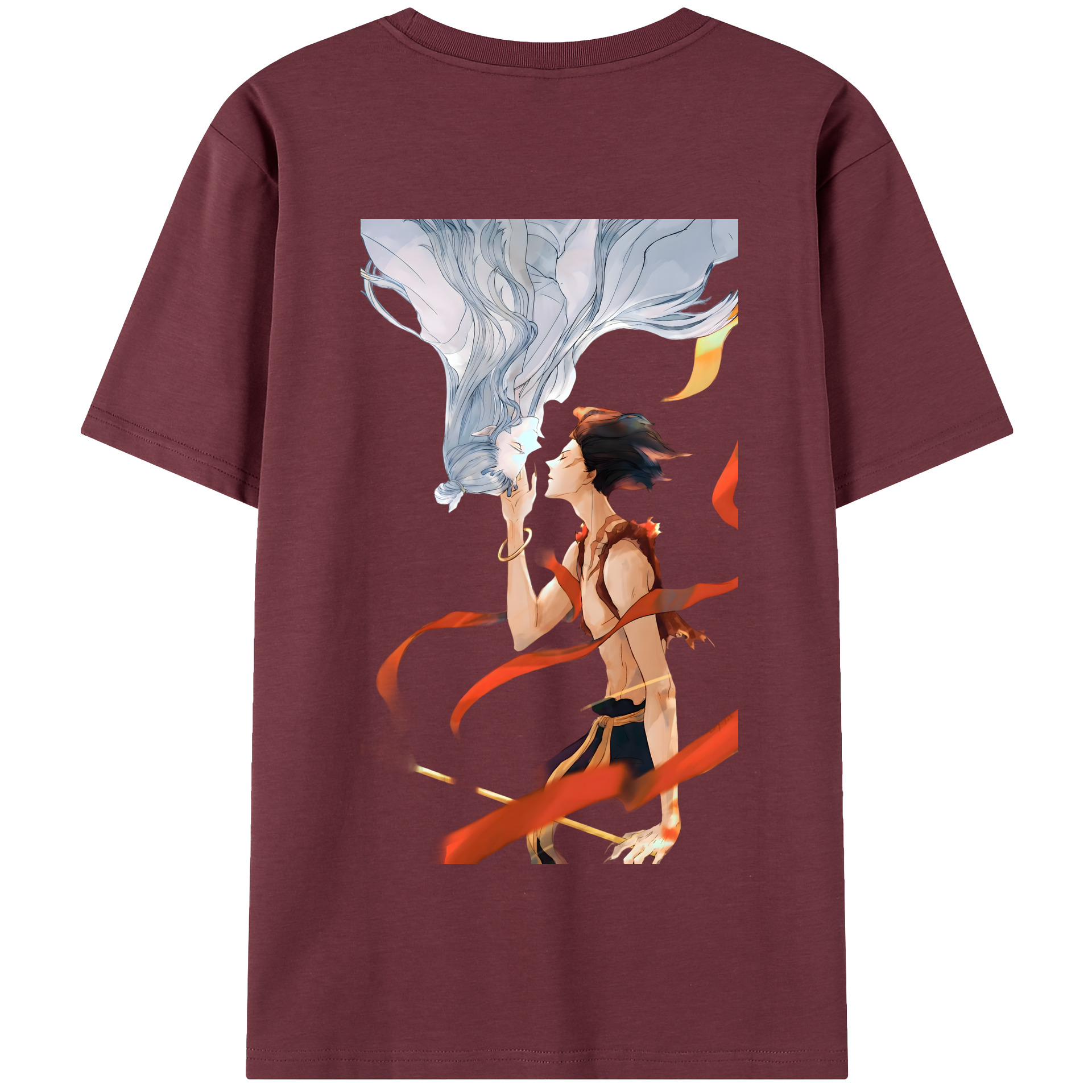 （画像用） Ne Zha 2 ナタ 魔童の大暴れ 綿100％半袖Tシャツ（背面プリント）
